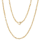 14k Yellow Gold Handmade Fashion Link Necklace 18" 3.5mm 31 grams - Yellow,18"