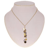 Italian 14k Two Tone Gold COIN Charm Pendant Necklace 18" 6.8 grams