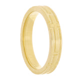 14k Yellow Gold  Sideways 3D Cross Ring Band Size 8 - 3.7mm 5.1 grams