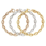 10k Yellow White or Rose Gold Solid Gucci Mariner Link Chain Bracelet 7" 7.5mm 20 grams