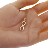 14k Yellow Gold Infinity Charm Pendant 1.2" 2 grams