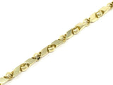 Men's 18k Yellow Gold Solid Handmade Fashion Link Bracelet 8" 7mm 33 grams