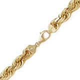 14k Yellow Gold Solid Twisted Diamond Cut Rope Chain Necklace 30" 12mm 310.9g