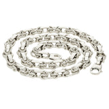 14k Yellow White or Rose Gold Handmade Fashion Link Necklace 16" - 30" 12.8mm