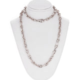 14k White Gold Handmade Fashion Link Necklace 22" 5.4mm 43 grams - White,22"