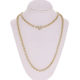 Men's 14k Yellow Gold Handmade Fashion Link Necklace 18" 4mm 25.6 grams - Yellow,18"