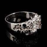 925 Sterling Silver Solid Chunky Nugget Ring Size 9 - Ring Size 9