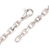 14k White Gold Solid Anchor Link Chain Bracelet 7" 4.5 mm 12.9 grams - White,7"