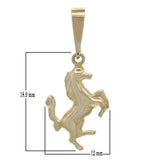 14k Yellow Gold Running Horse Jumping Horse Charm Pendant 1.8 grams - Yellow