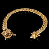 Men's 14k Yellow Gold Solid Miami Cuban Chain Bracelet 8.5" 9mm 59.9 grams