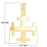 14k Yellow Gold Crosslet Cross Charm Pendant 1.1" 3.8 grams