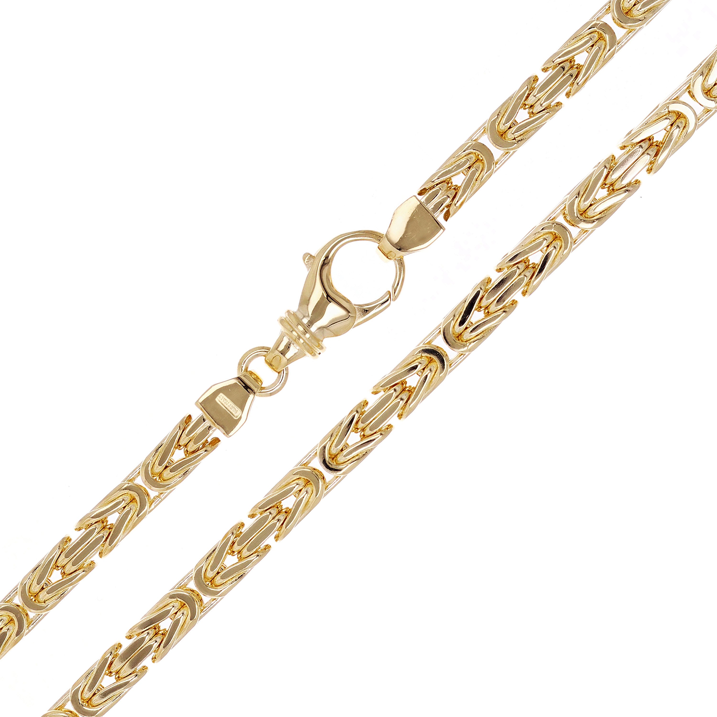14k Yellow Gold Solid Byzantine Chain Necklace 28" 5.7mm 157 grams