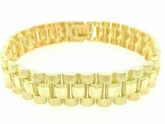 10k Yellow Gold Watch Link Bracelet 9