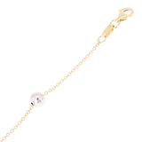 Italian 14k Yellow & White Gold Ball Bead Station Bracelet 7.5" 5mm 1.4 grams