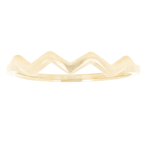 14k Yellow Gold  Stackable Wave  Ring 1.4 grams Size 6.75 - Yellow
