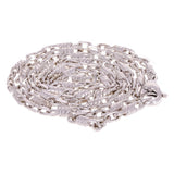 14k White Gold Solid Handmade Fashion Link Necklace 20" 3.2mm 22.2 grams - White,20" 22.2 grams