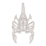 14k White Gold Solid Detailed Scorpion Pendant Insect Charm 1.2" 5.7 grams - White