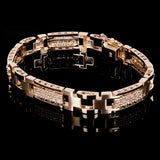 Men's 14k Yellow Gold 1.00ctw Diamond Watch Link Bracelet 8" 10mm 36 grams - Yellow  8"  10mm  1ctw  36grams