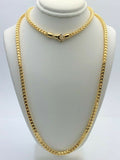 14k Yellow Gold Solid Franco Necklace Chain Link 24" 3.6mm 52.2 grams - 24"