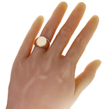 Men's 14k Yellow Gold Engravable Signet Initial Ring Sizes 8 - Ring Size 8