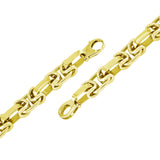 14k Yellow Gold Solid Handmade Fashion Link Bracelet 7.5" 10.5mm 37 grams - 7.5"