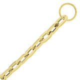 Italian 14k Yellow Gold Hollow Paper Clip Chain Bracelet 8.5" 9mm 12 grams
