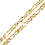 Men's 10k Yellow Gold Solid Figaro Chain Necklace 20" 8.8mm 82.5 grams - 20" 82.5 grams