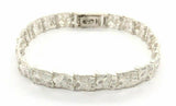 925 Sterling Silver Solid Nugget Bracelet Adjustable 8" 9.5mm 21.2 grams