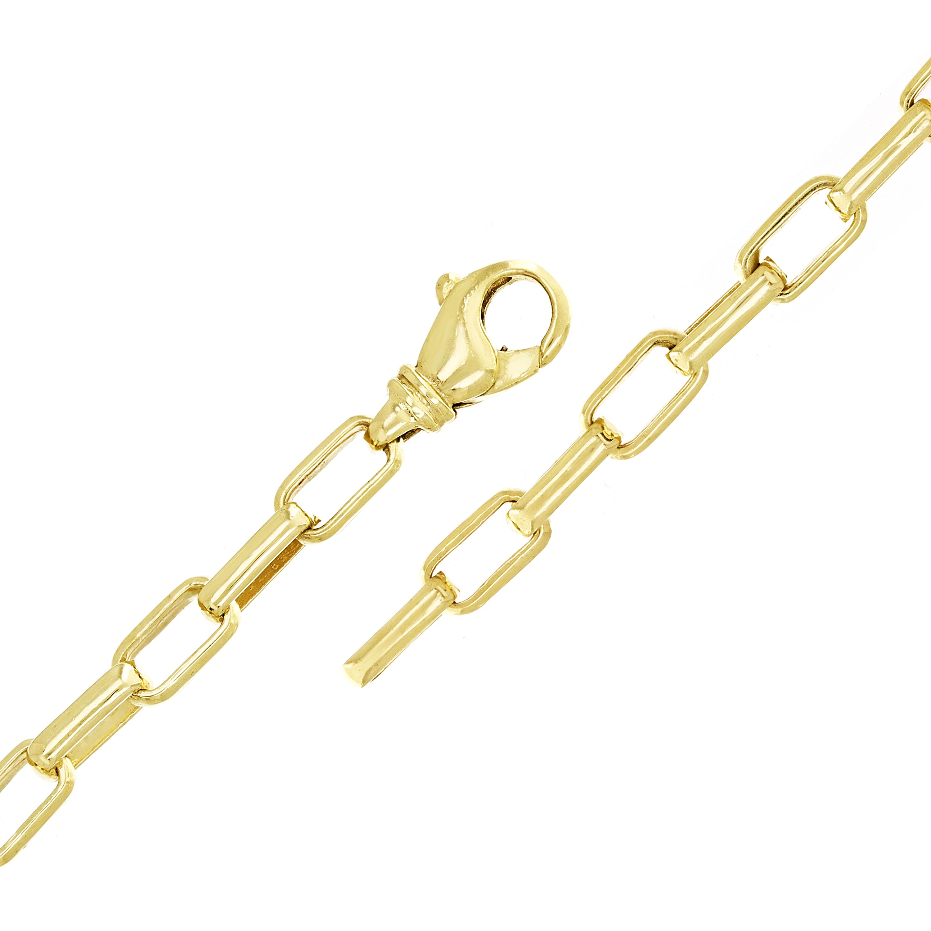 10k Yellow Gold Solid Handmade Fashion Link Bracelet 7" 5.6mm 10.5 grams - Yellow,7" 10.5 grams