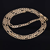 Italian 14k Yellow Gold Figaro Chain Necklace 18" 3.7mm 8.3 grams - 18"
