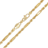 Italian 14k Yellow Gold Solid Milano Rope Chain Necklace 18" 3mm 16.3 grams - 18" 16.3 grams