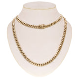Men's 10k Yellow Gold Solid Miami Cuban Link Necklace 20" 8mm 74.1 grams - 20" 74.1 grams