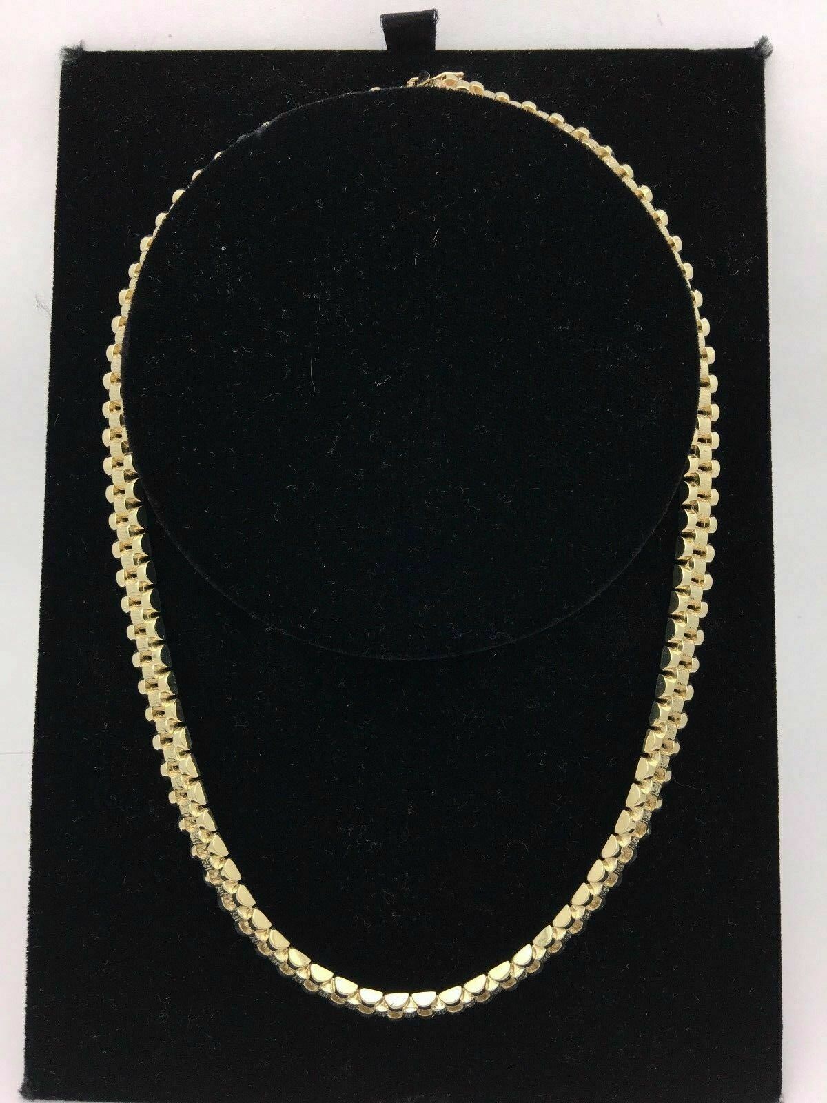 Men's 10k Yellow Gold Solid 18" Watch Link Chain Necklace 8.5 mm 44.2 grams - Yellow,18"