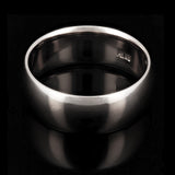 14k White Gold Comfort Fit Plain Wedding Band Ring 8mm Size 11 - White,8mm Ring Size 11