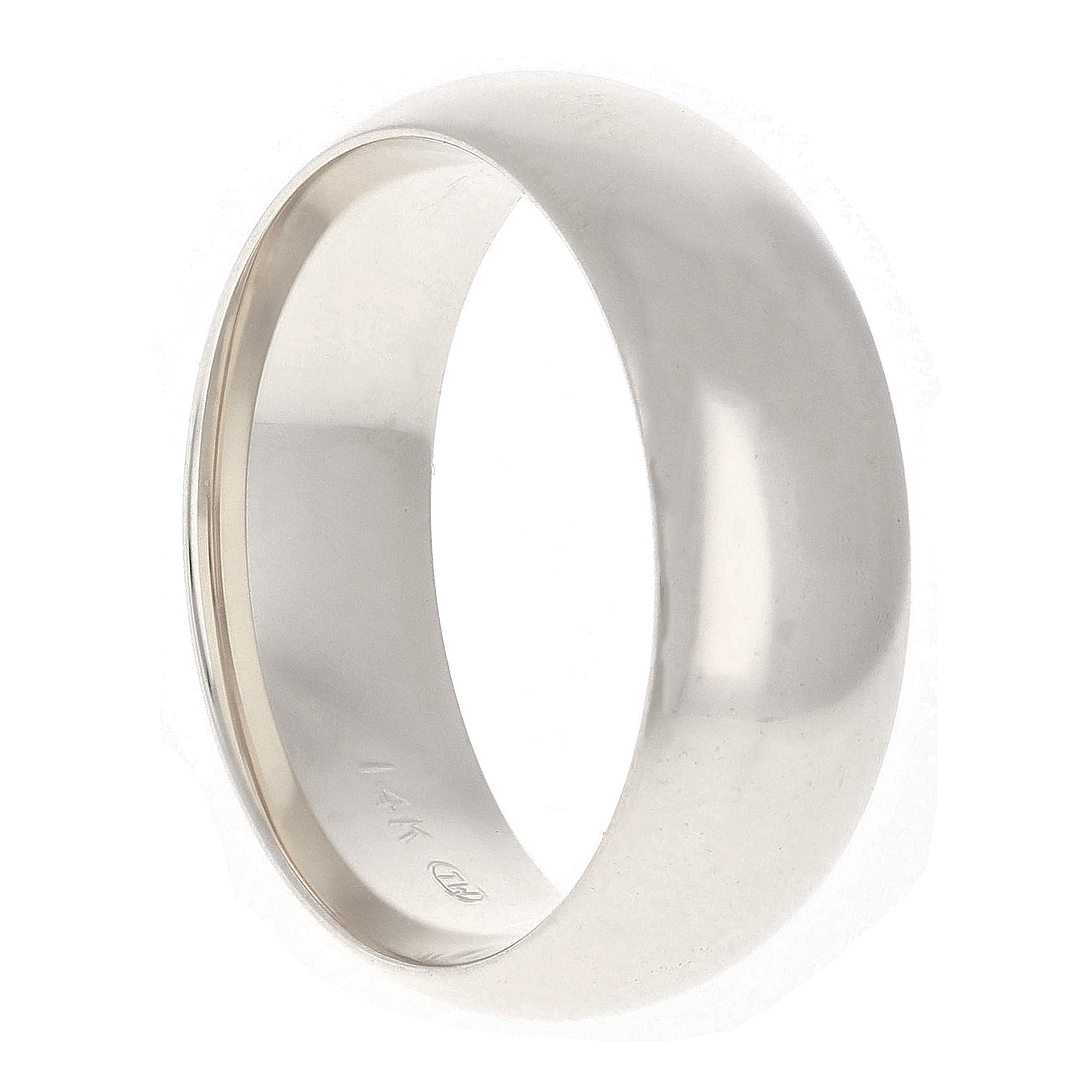 14k Yellow or White Gold Comfort Fit Plain Wedding Band Ring Sizes 5-13