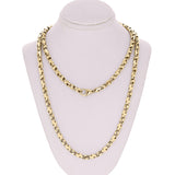 14k Yellow Gold Handmade Fashion Link Necklace 30" 4.5mm 52.7 grams - Yellow,30"