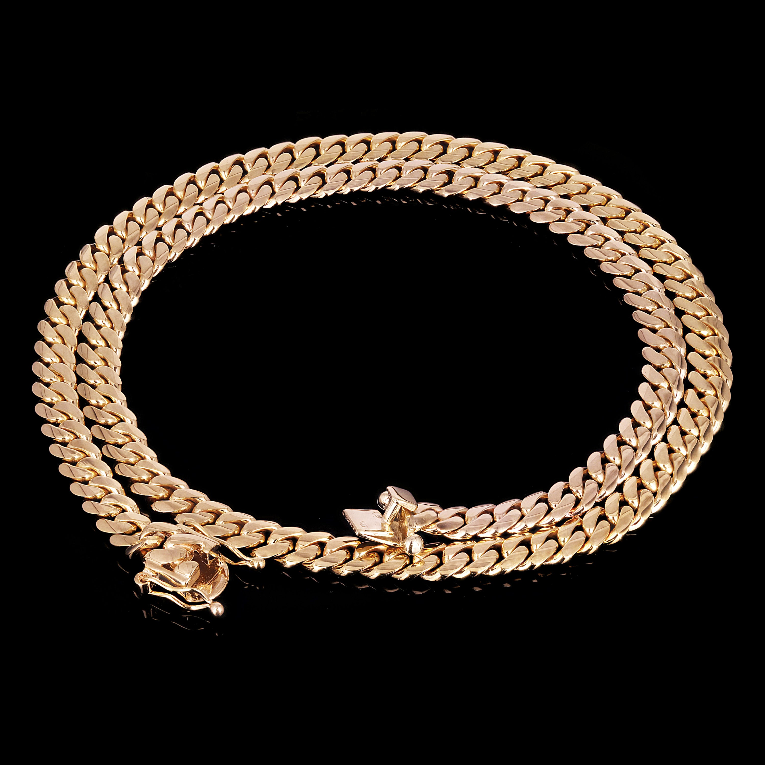 Men's 14k Yellow Gold Solid Miami Cuban Link Chain Necklace 24" 8mm 113.2 grams