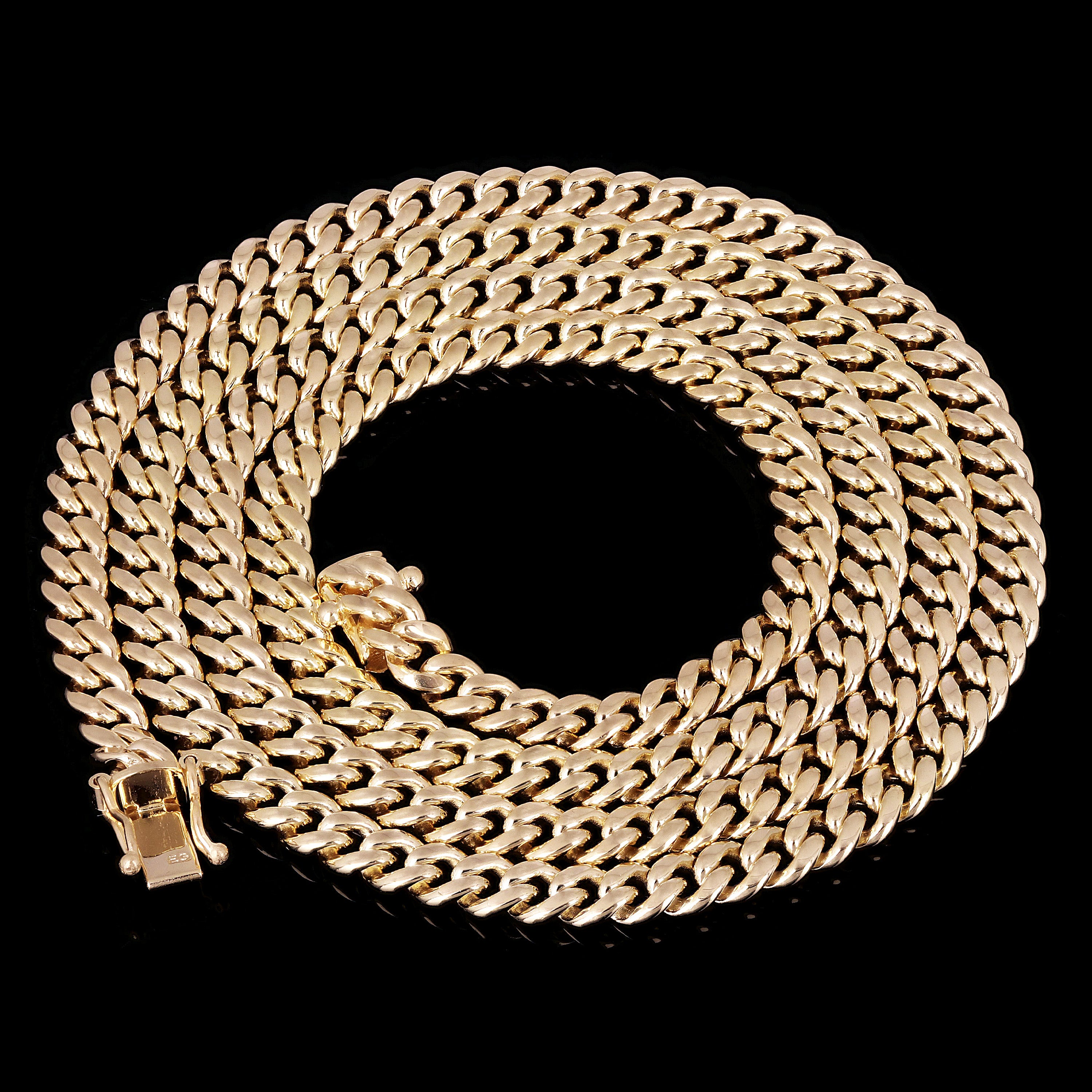 Italian 14k Yellow Gold Solid Miami Cuban Chain Necklace 28" 5.3 mm 58.4 grams - 28"