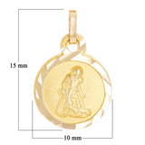 14k Yellow Gold St. Francis of Assisi Charm Pendant 15mm x 10mm 0.7 gram - Medium