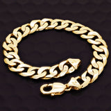 10k Yellow Gold Solid Flat Curb Cuban Link Chain Bracelet 7" 10.3mm 23.4 grams - 7" 23.4 grams
