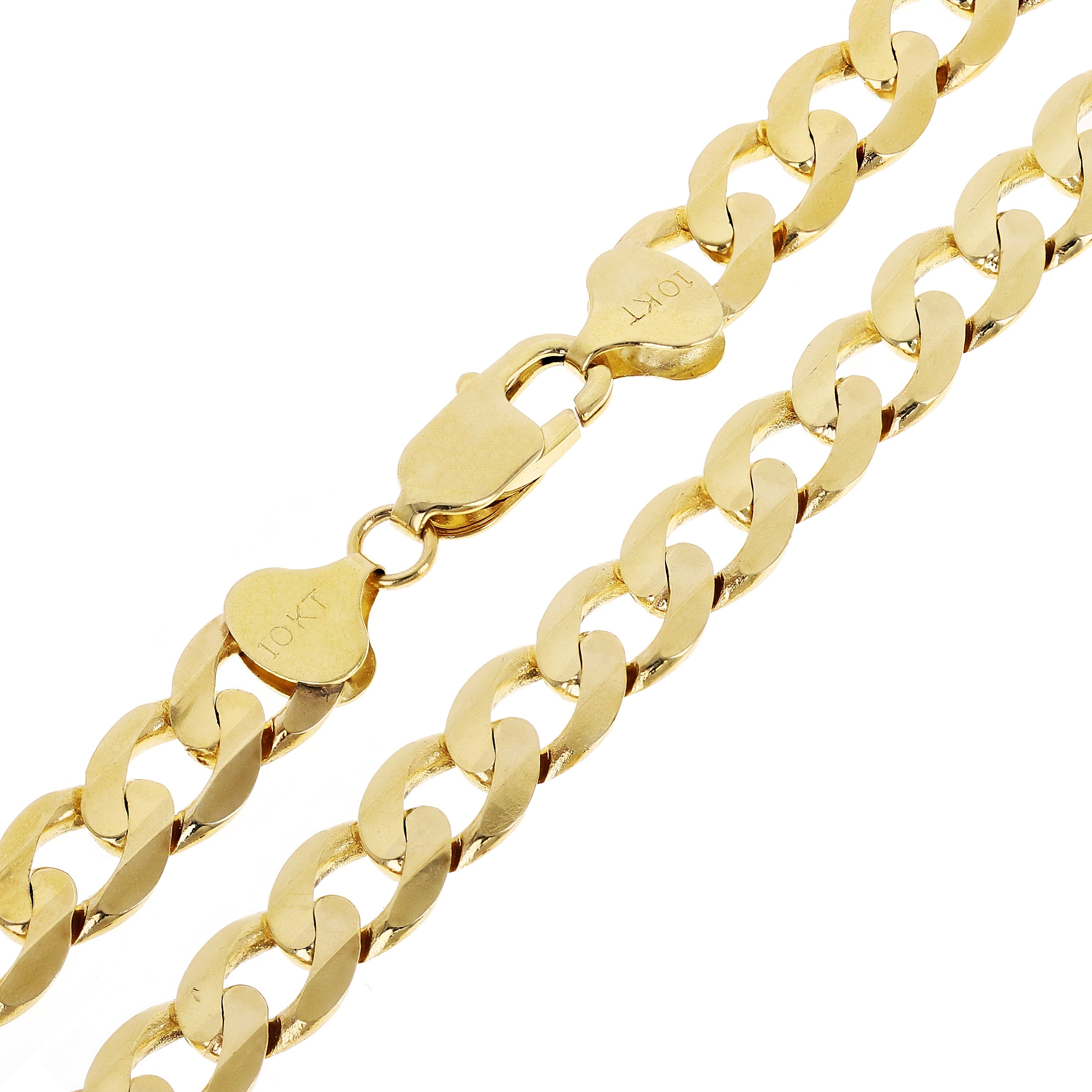 Men's Italian 10k Yellow Gold Curb Cuban Chain Necklace 24" 9mm 51.4 grams - 24"