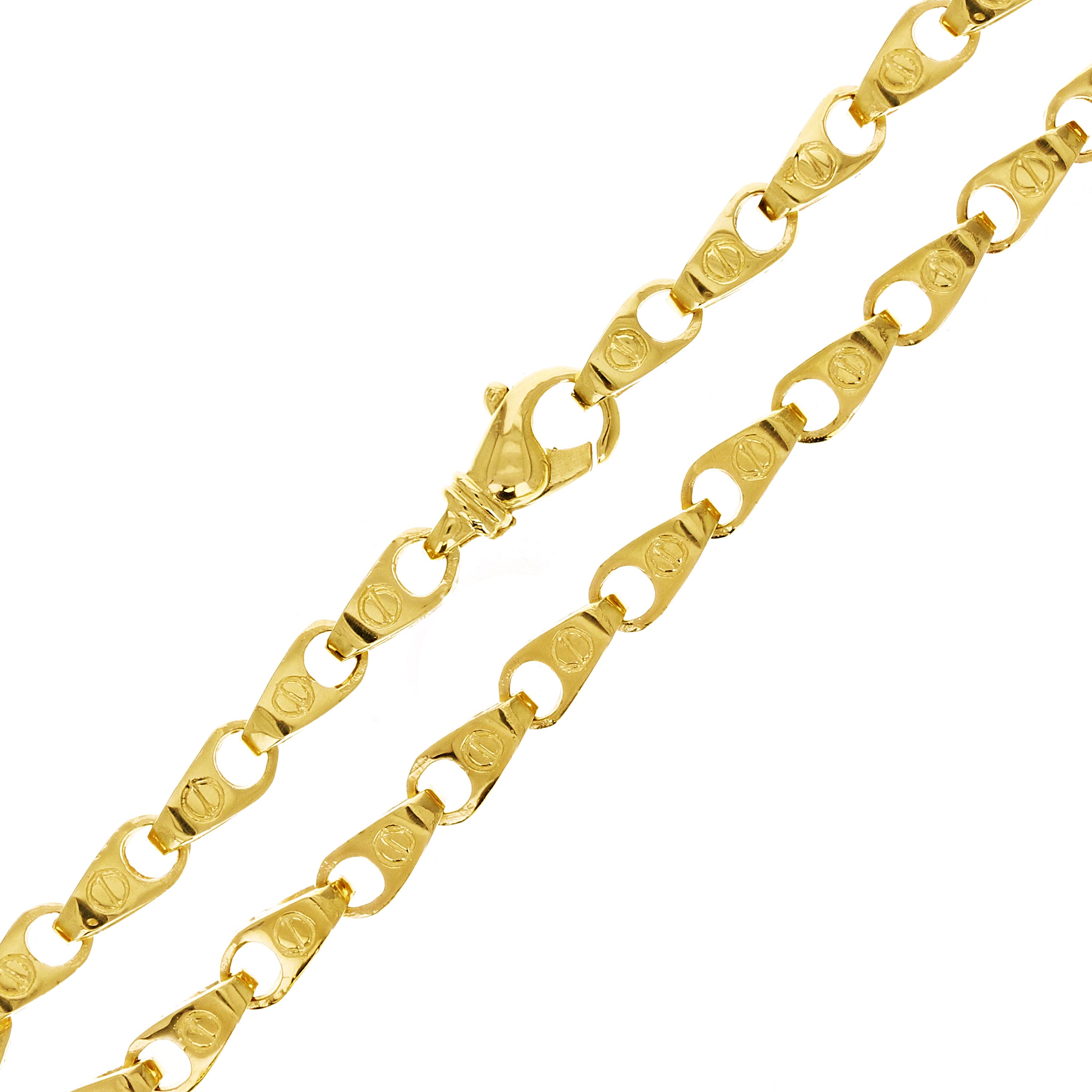10k Yellow Gold Solid Handmade Fashion Link Chain Necklace 6mm 20" 62.6 grams - 20" 62.6 grams