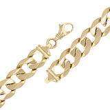 10k Yellow Gold Solid Heavy Cuban Link Chain Bracelet 7.5" 12.5mm 60 grams - 7.5"