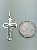 925 Sterling Silver Christian Jesus Christ Catholic Crucifix Cross Pendant