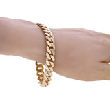 14k Yellow Gold Solid Heavy Miami Cuban Chain Bracelet 8" - 9" 10mm