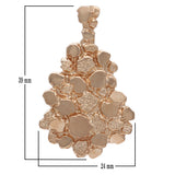 14k Rose Gold Solid Free Form Nugget Charm Pendant 1.5" 8.1 grams - Rose