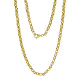 14k Yellow Gold Handmade Fashion Link Necklace 16" 6.56mm 46.4grams - Yellow,16"