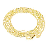 Italian 14k Yellow Gold Solid Raso Chain Necklace 1mm 16" 3 grams - 16" 3 grams