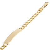 10k Yellow Gold Solid Pave Curb Cuban Link Chain Bracelet 7" - 9" 10.5mm
