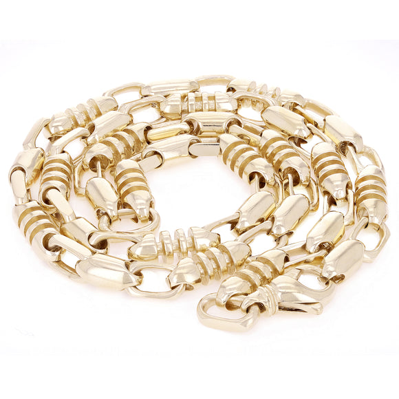 10k Yellow Gold Solid Handmade Link Chain Necklace 20